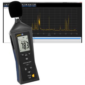 pce 322a decibelmeter met condensatormicrofoon (a & c) datalogger + alarm 2