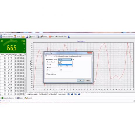 Benetech GM1356 decibelmeter geluidsmeter A C datalogger export functie 3